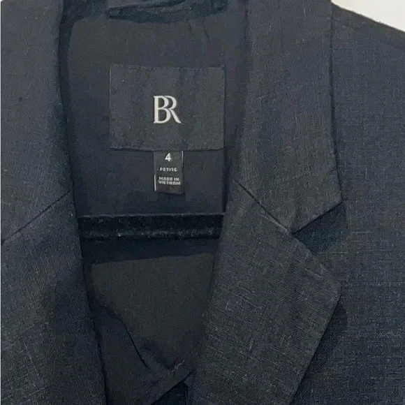 Banana Republic Linen Classic Blazer with Rolled Sleeve Detail Sz 4P - Picture 4 of 13